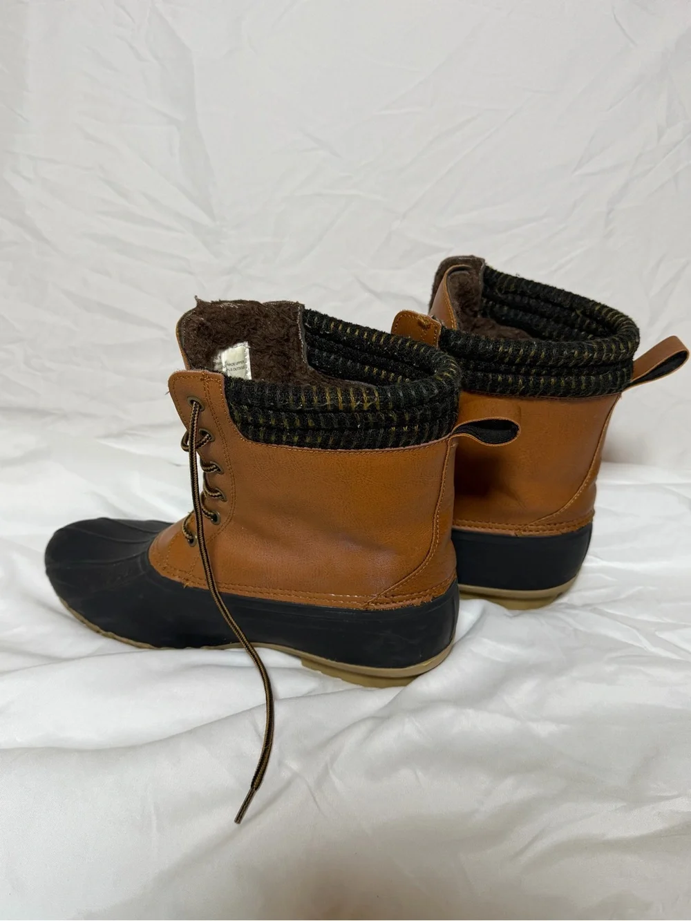 Magellan Outdoors Brown Fleece-Lined Boot Rain Boot